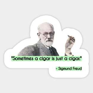 Sigmund Freud Cigar Quote Digital Artwork Sticker